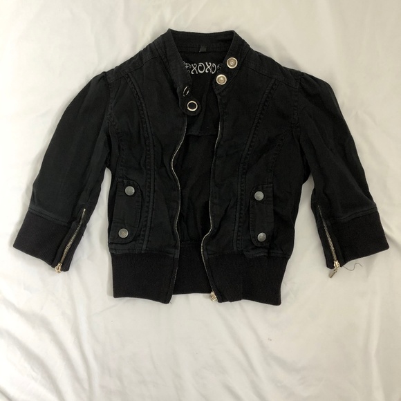 short cropped black jacket